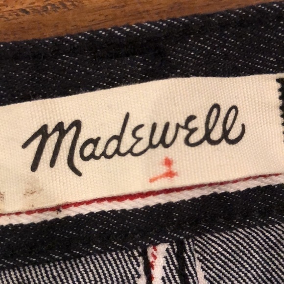 Madewell Cali Demi Boot Striped Cropped Jeans 26 - Picture 8 of 13